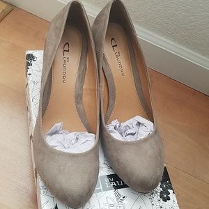 Suede Taupe heels